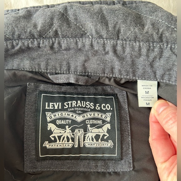 Levi’s Shacket shirt jacket dark gray snap front - Picture 8 of 16